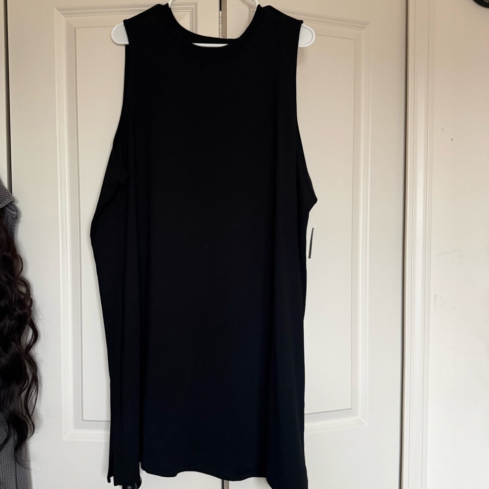 Sleeveless Black Dress Midi